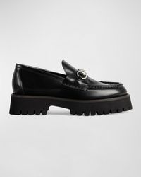 Gucci - Sylke Leather Bit Loafers - Lyst