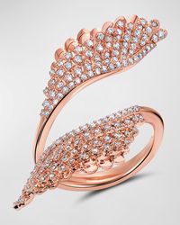 Graziela Gems - 18k Rose Gold Pluma Diamond Ring - Lyst