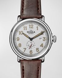 Shinola - "The Station Agent" 45Mm Runwell Automatic Sub-Second W/ Date Watch - Lyst
