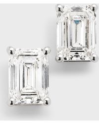 Neiman Marcus - Lab Grown Diamond 18K Emerald-Cut Stud Earrings, 6.0Tcw - Lyst