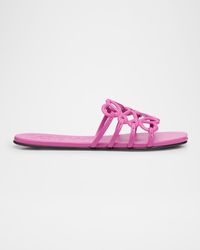 Loewe - Petal Leather Anagram Slide Sandals - Lyst