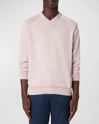 Bugatchi - Cotton-Silk V-Neck Sweater - Lyst