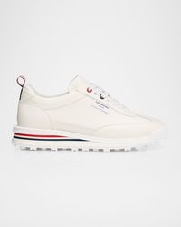 Thom Browne - Soft Tech Leather Runner Sneakers - Lyst