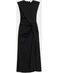 Mantu - Sleeveless Ruffle Cotton Midi Dress - Lyst