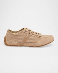 Givenchy - Mesh And Suede Slim Low-Top Sneakers - Lyst