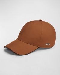 Zegna - Vicuna Leather-trim Baseball Cap - Lyst
