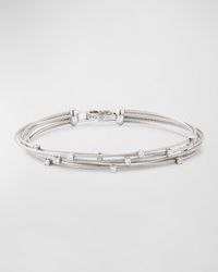 Paul Morelli - Seven-strand Cable Wire Bracelet With Diamonds - Lyst