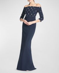 Sachin & Babi - Amarette Off-Shoulder Crystal-Embellished Gown - Lyst