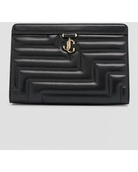 Jimmy Choo - Avenue Quilted Leather Pouch Clutch Bag - Lyst