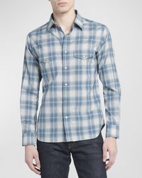 Tom Ford - Degrade Check Western Button-Down Shirt - Lyst