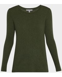 Neiman Marcus - Cashmere Basic Crewneck Top - Lyst