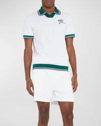 Casablancabrand - Croquis De Tennis Embroidered Polo Shirt - Lyst