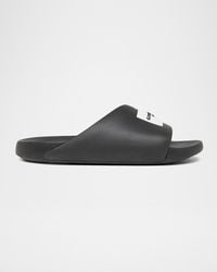 Givenchy - Apos;S Label Slide Flat Rubber Sandals - Lyst