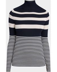 Moncler - Stripe Wool Turtleneck Sweater - Lyst