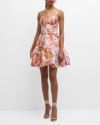 Rebecca Vallance - Summer Seas Pleated Coral- Mini Dress - Lyst