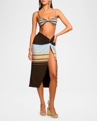 Ramy Brook - Xana Striped Midi Beach Skirt - Lyst