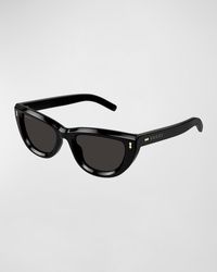 Gucci - Logo Acetate Cat-eye Sunglasses - Lyst