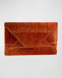 Abas - Personalized Alligator Leather Card Case - Lyst