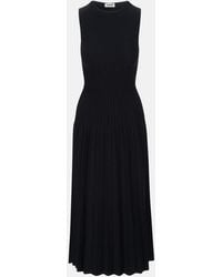 STAUD - Elyse Knit Midi Dress - Lyst
