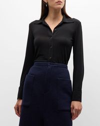Vince - Long-Sleeve Slim Button-Front Shirt - Lyst