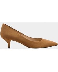 Stuart Weitzman - Stuart Suede Kitten Pumps - Lyst