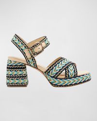 Marc Fisher - Woven Textile Ankle-Strap Sandals - Lyst