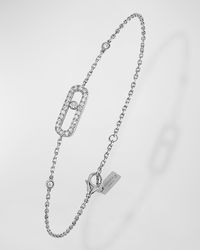 Messika - Move Uno 18k White Gold Diamond Bezel Bracelet - Lyst
