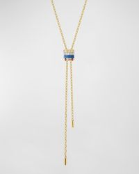 Boucheron - Tricolor Gold Quatre Blue Ceramic And Diamond Necklace - Lyst