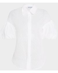 Dice Kayek - Polka-Dot Puff-Sleeve Button-Down Shirt - Lyst