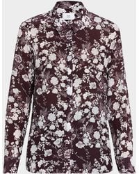 Adam Lippes - Mathias Floral Silk Button-Down Shirt - Lyst