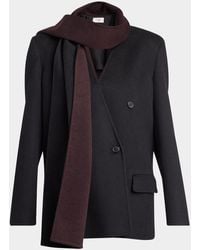 The Row - Calitra Cashmere Double-Breasted Scarf Jacket - Lyst