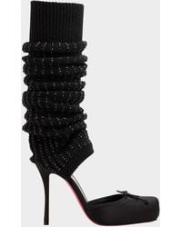 Christian Louboutin - 110Mm Cassia Annmac Satin Leg Warmer Pumps - Lyst