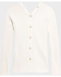 Theory - Buttoned Wool-Blend Cardigan - Lyst