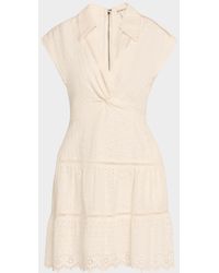 Alice+Olivia■Mila Eyelet Deep V Neck Dress■ドレス Alice and Olivia Mila Eyelet Deep V Neck Dress | Bloomingdale's