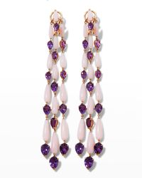 Etho Maria - 18k Pink Gold Pear-cut Amethyst And Pink Opal Earrings - Lyst