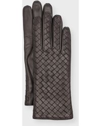 Bottega Veneta - Woven Nappa Leather Gloves - Lyst
