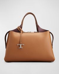 Tod's - Medium Apa Bauletto Leather Top-Handle Bag - Lyst
