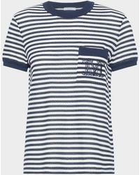 Max Mara - Drago Striped Mesh Short-Sleeve T-Shirt - Lyst