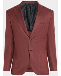 Brioni - Herringbone Single-Breasted Blazer - Lyst