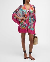 Ramy Brook - Lilyana Multi Flower-print Kimono Coverup - Lyst