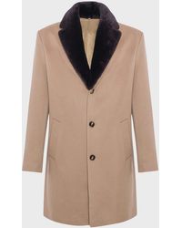 Gorski - Loro Piana Cashmere Short Coat With Detachable Lamb Shearling Collar - Lyst