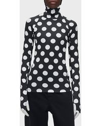 Marc Jacobs - Spots-Print Hooded Long-Sleeve Top - Lyst