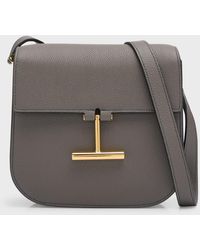 Tom Ford - Tara Mini Crossbody In Grained Leather With Leather Strap - Lyst