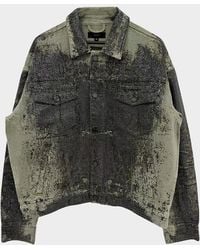 Purple - Apos;S Trompe L Oeil Crystal Denim Jacket - Lyst