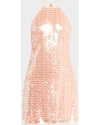 Toccin - Micky Sequined Halter Shift Dress - Lyst