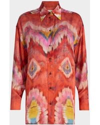 Zimmermann - Alchemy Tie-Dye Silk Satin Shirt - Lyst