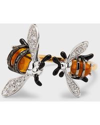 Staurino - Bee Ring With Diamonds And Citrine, Size 7.25 - Lyst