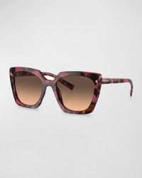 Prada - Patterned Acetate & Plastic Square Sunglasses - Lyst