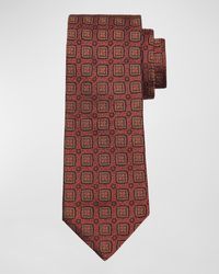 Brunello Cucinelli - Silk-Cotton Geometric Tie - Lyst