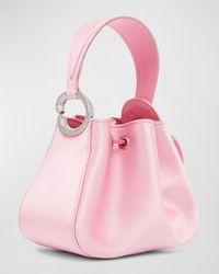 Oscar de la Renta - Nano O Embellished Satin Top-Handle Bag - Lyst